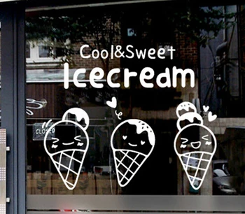 Saldus ledų Parduotuvės lango lipdukas durys, sienos gerti maisto parduotuvė lipdukas reklamos plakato siena lipdukas lipdukas parduotuvė