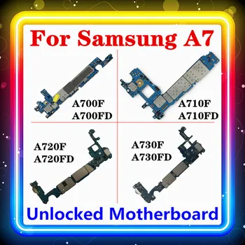 Samsung Galaxy A7 A700F A700FD A710F A710FD A720F A720FD A730F A730FD Plokštė Single/Dual SIM Originalus Mainboard Android