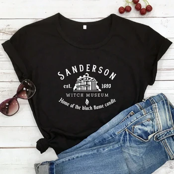 Sanderson Ragana Muziejus T-shirt Aukštos Kokybės Moterų Grafinis Witchy Marškinėliai, Top Juokingas Rudenį Halloween Party Dovanų Marškinėlius Camiseta