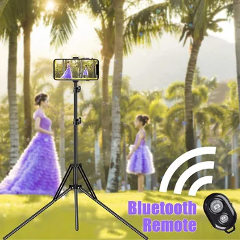 Selfie Stick Trikojo Ištraukiamas Telefono Fotoaparato Trikojo su Bluetooth Nuotolinio ir mobiliojo Telefono Turėtojas Ultra Tall Atvirkštinio Lankstymo Dizainas
