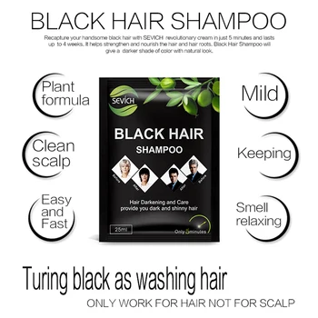 Sevich Plaukų Dažai, Šampūnas plaukams formą suteikiančius Produktus Balta žili Plaukai Padengti Juodos spalvos Plaukų Šampūnas, Augalų Plaukų Dažų Liejimo Kremas sudaro 250ml