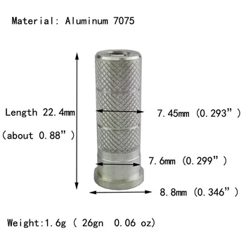 Sharrow 60 Vnt Arow Prijungti 6.0 6.2 7.6 mm Rodyklių Veleno Aliuminio Lydinio Rodyklių Įterpti Priedų