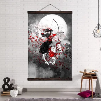 Sienos Menas Drobės Įrėminti Spausdinti Plakatai, Tapyba ir grafika Sienos Nuotraukas Kambarį Apdaila Japonijos Moteris Samurajus Warrior