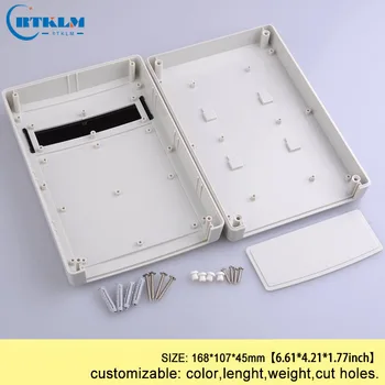 Sienos, montažinė plastikinė dėžutė talpyklos diy kabelių paskirstymo dėžutė abs plastiko dėžutė elektroninis projektas 168*107*45mm elektronikos lizdo atveju pcb