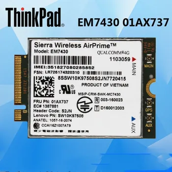 Siera EM7430 FRU: 01AX737 GOBI6000 M. 2 FDD/FDD LTE 4G WCDMA GNSS modulį, skirtą Thinkpad X1C sąsiuvinis T470S Lt 10 Tabletė nešiojamas kompiuteris