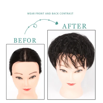 Sintetinių Plaukų Grynas plaukų Topper Hairpiece Moterų Garbanotas Kukurūzų Barzda Natūralių Plaukų Topper Įrašą Plaukų Įrašą Ins Plaukų priauginimas