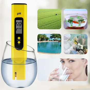 Skaitmeninis PH-Metras LCD PH Testeris Tikslumas 0.1 Automatinis Kalibravimas Vandens, Maisto Akvariumas Baseinas Hydroponics Kišenėje Dydis-40% NUOLAIDA