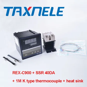 Skaitmeninis PID Reguliatorius REX-C900 REX C900 termostatas ssr produkcija + 40DA SSR Relė+ K, Termopora 1m Zondas RKC
