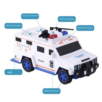 Skaitmeninis Piggy Bank Vaikams Žaislas Taupyklė Taupymo Indėlių Dėžės Elektroninių Tirelire Enfant Vaikų Pinigų Automobilių Monetos Saugios Sunkvežimių Juoda