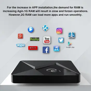 Smart Android 9.0 TV Box Q1 Mini Rockchip RK3328 16GB 2GB Media Player 2.4 WiFi palaiko Balso Nuotolinio Android TV Box, Set Top Box,