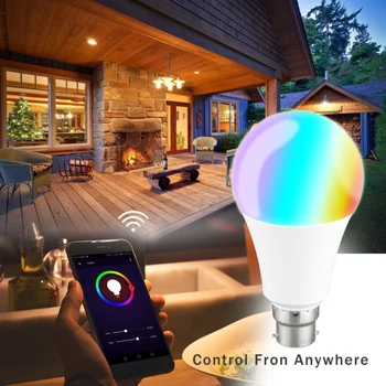 Smart Lemputė 11W E27 B22 Smart Home Belaidžio WiFi LED RGB Lemputė Paramos Alexa, Google Namuose LED šviesos reguliavimo Lemputė Smart WiFi Pritemdomi Lemputė