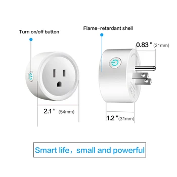 Smart Plug WiFi Elektros Lizdą JAV 16A Galia Stebėti Laiko Funkcija SmartLife APP Belaidžio Kontrolės Darbai Su Alexa, Google