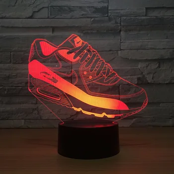 Sneaker Bateliai LED RGB Naktį Šviesa 7 Spalvų Kaita, Stalas Šviesos 2260 Veiksmų Skaičius, PVC, Vaikams, Žaislai, Brinquedos Kalėdų Dovana