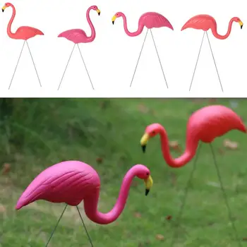 Sodo Dekoro, Apdailos, Apdailos, Lauko Dirbtinis Flamingo Sodo 3pcs/Daug Puošyba, Vestuvės Plastikiniai