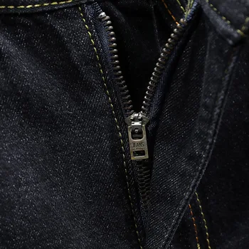 Sokotoo Vyrų karpis siuvinėjimo juoda slim pieštuku džinsai Aukštosios mados džinsinio audinio kelnės