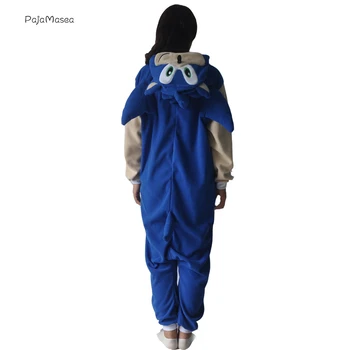 Sonic the Hedgehog Pajama Kigurumi Animacinių filmų Vyrų Onesies Moteris, Suaugusiems, Gyvūnų Cosplay Sleepwear Jumpsuit XXL Kostiumas Kostiumas 145-200CM