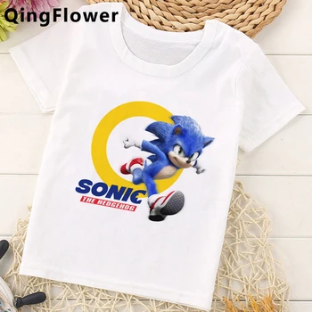 Sonic the Hedgehog t-shirt marškinėliai marškinėlius vaikai vaikai mokykloje mados grafinis camisas