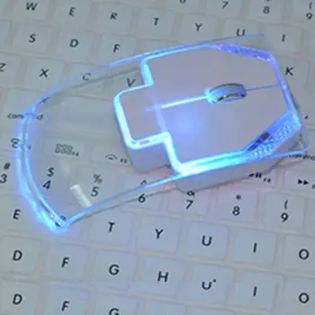 Spalvinga vaivorykštė LED Šviesos Mados Skaidrus Belaidės Pelės, Optinės Pelės, Nešiojamas Desktop PC Gamer Pelė trikojo Klaviatūra