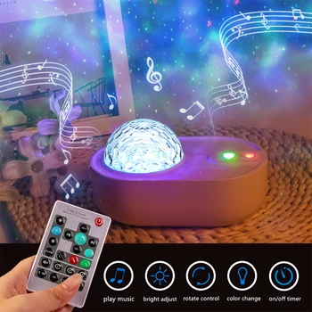 Spalvinga Žvaigždėtas Dangus Galaxy Projektorius Naktį Šviesos Vaikas Blueteeth USB Muzikos Grotuvas Star Naktį Šviesos Romantiška Projekcija Lemputė Dovanų