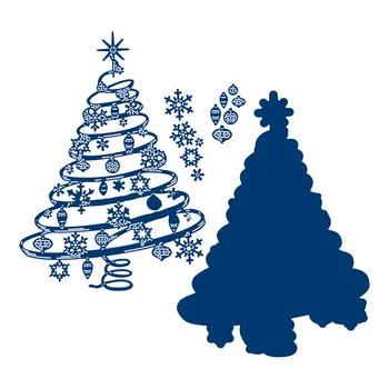 Spiralės Kalėdų Medžio, Metalo Pjovimo, Miršta, Trafaretai, skirti 