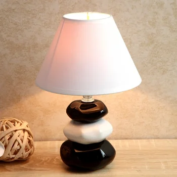 Stalo lempa miegamojo, naktiniai staleliai, lempa romantiška mados paprasta šiuolaikinių vestuvių kambarys vestuvių šiltas keramikos mažas stalo lempa MJ1006