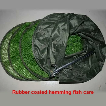 Sulankstomas nešiojamų žvejybos ju Skersmuo 25cm ir 33cm žuvų priežiūrą hemming nailono žvejybos tinklai