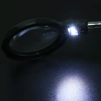 Suvirinimo Didinamasis Stiklas su LED Šviesos 4,5 X-11X objektyvas Papildomas Įrašą Loupe Lentelė didinamasis stiklas Trečioji Ranka, Litavimo Įrankis Remontas