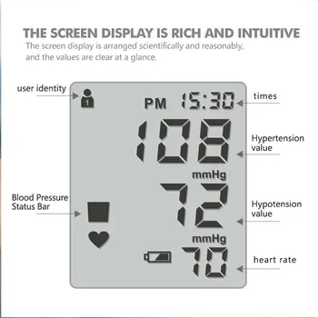 Sveikatos Priežiūros Automatinis Riešo kraujospūdžio matuoklis Atveju Skaitmeninis LCD Riešo Manžetai Kraujo Spaudimo Matuoklis Esfingomanometro Kamertonas'