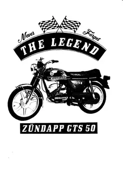 T-Shirt Zündapp Zundapp Gts 50 Motorrad Dviratį Motociklą 