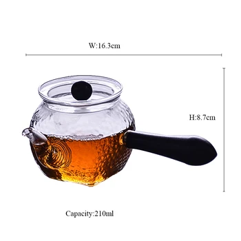 TANGPIN karščiui atsparaus stiklo arbatinukas virdulys gėlių arbatos puodą stiklinę arbatos rinkinys 210ml