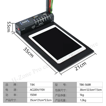 TBK-568R LCD Ekraną Atidaryti Atskira Mašina Taisymo Įrankis, Separatorius LCD temperatūros reguliatorius, skirtas 