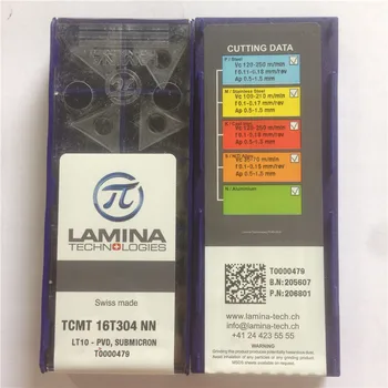 TCMT16T304-NN LT10 Originalus LAMINA karbido įterpti su geriausios kokybės 10vnt/lot nemokamas pristatymas