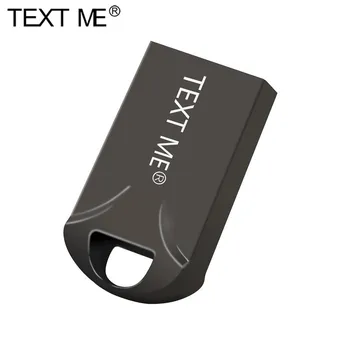 TEKSTAS MAN Kūrybos Kortelę 64GB usb2.0 Metalų Modelis Pendrive 4GB 8GB 16GB 32GB Super mini USB Flash Drive