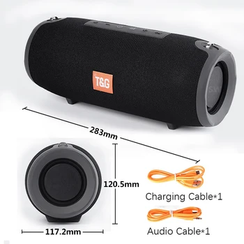 TG118 40W Portable Bluetooth Speaker Lauko Belaidės Kolonėlės žemų dažnių Muzikos Centras BoomBox 3D Stereo Baterija 3600mAh FM/TF/AUX