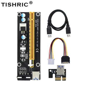 TISHRIC Juodas 60cm PCI-E extender 