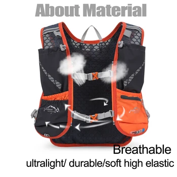 Takas 5L Hidratacijos Kuprinė Pack Maišelį Vandens Pūslės Lengvas Dviračių Maratonas Nešiojamų Ultralight Pėsčiųjų Liemenė