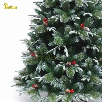 Teellook 1.2 m/3.0 m PE+PVC pušų spyglių sumaišyti Kalėdų eglutė su uogomis Naujųjų Metų Kalėdų Mall hotel apdaila