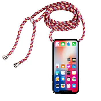 Telefoną atveju LG G6 H870 H870DS H870S G7 G710 ThinQ / G7 Plius minkšto silikono padengti virvelę petį, virvę laido coque
