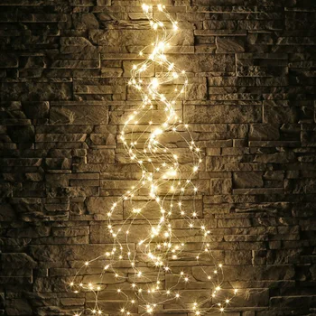Thrisdar 600 LED Saulės Vynuogynų Filialas Šviesos Vario Viela, Kalėdų Šviesos Saulės Pasakos Styginių Šviesos Sodo Kieme, Medžio Šviesa