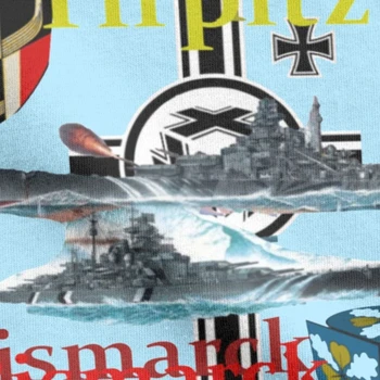 Tirpitz Ir Bismarko Vyrų Tshirts Pasaulio Karo Istorijos karinio jūrų Laivyno Karo Žaidimas Nuostabus Tees Apvalios Apykaklės Tee Marškinėliai Medvilnės Šalių Topai