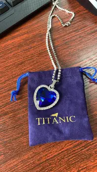 Titanikas Širdyje, Ocean blue širdies meilė amžinai pakabukas Karoliai Valentino Diena pristatyti 2021