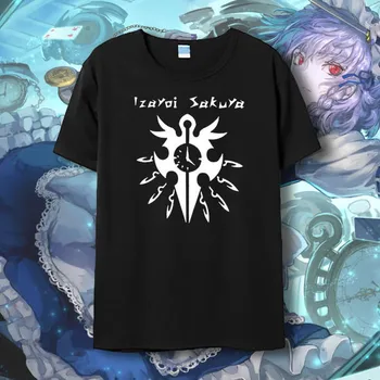 TouHou Project Izayoi Sakuya, T-Marškinėliai trumpomis Rankovėmis Kirisame Marisa Cirno T shirts Cosplay Marškinėlius Anime Viršūnes Tees