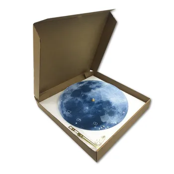 Trumpas Blue Moon Sieninis Laikrodis Modernaus Dizaino Namų Puošybai Gyvenimo Kambario, Miegamasis Silent Žiūrėti 3D Marmuro Wallclocks Kūrybos oclock