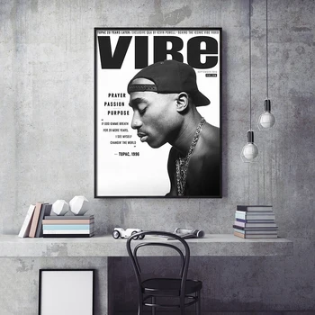 Tupac Shakur Coast Hip Hop Tupac Garsenybė, Plakatų ir grafikos Paveikslai Tapyba ant Sienos Menas 2PAC Nuotrauka Už Namo Kambaryje Apdaila