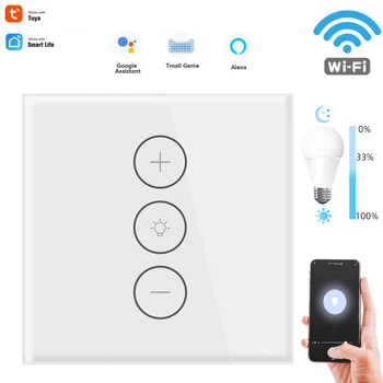 Tuya Smart Gyvenimo LED Dimmer, Perjunkite Wi-fi Smart Light Touch Jungiklis Tamsos Suderinama Alexa 