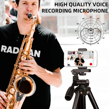 UHF Saksofonas Mic Bevielio Mikrofono Sistema Klipo Muzikos Instrumentų-Saksofonu Trimitas Sax Ragų Tuba Klarnetas, fleita Vamzdis