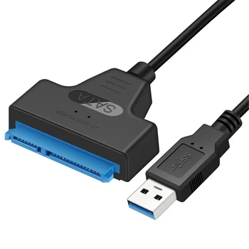 USB 3.0 prie SATA Adapteris Keitiklis Kabelis 22Pin SATAIII su USB3.0 Adapteriai 2.5