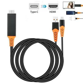 USB C Tipo HDMI Kabelis Adapteris Keitiklis USB 3.1 Įkrovimo Kabelį Telefoną Prie HDMI TV Atvaizdavimo 4K 60Hz Samsung 