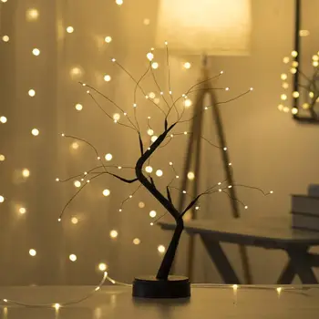 USB Gaisro Medžio Šviesos Vario Viela, Stalo Lempos, LED Nakties Šviesos Namuose Miegamasis Vestuves Baras Kalėdinė Dekoracija Pasakų Žibintai