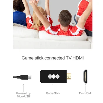 USB Wireless Handheld TV Vaizdo Žaidimų Konsolės Statyti 600 Klasikinis Žaidimas 4K Mini Vaizdo Konsolės Paramos HDMI Išėjimas